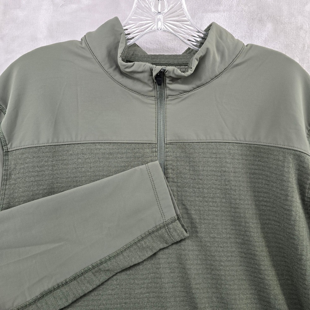 Ten Thousand Quarter Zip Pullover Mens Large Green Tactical Grid Fleece
